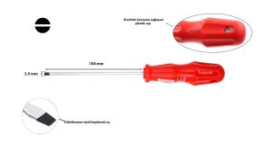 Ceta Form 3,5 x 100 mm Düz Tornavida 4100/35M
