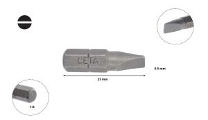 Ceta Form 6x25 mm Düz Bits CB/610