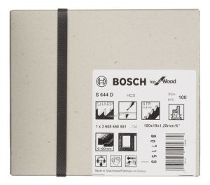 Bosch S 644 D 100mm 100'lü Hızlı Kesim Ahşap Panter Testere Ucu 2608650551