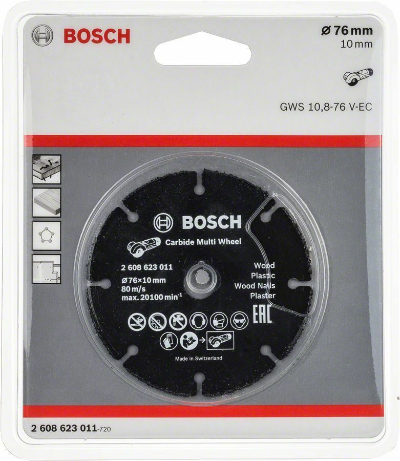 Bosch Carbide Multi Wheel 76 mm Çok Amaçlı Kesici GWS 12V-76 2608623011