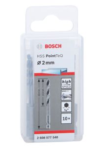 PoinTeQ  2mm 1/4 Adap. Metal Matkap Ucu 10'lu 2608577540 Bosch