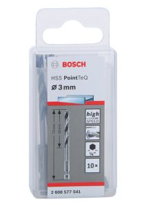 PoinTeQ 3mm 1/4 Adap. Metal Matkap Ucu 10'lu 2608577541 Bosch