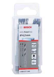 PoinTeQ  4,2mm 1/4 Adap. Metal Matkap Ucu 10'lu 2608577544 Bosch