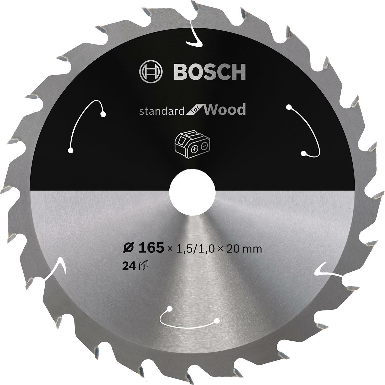 Bosch 165*20 mm 24 Diş Akülü Makineler için Ahşap Testere Bıçağı 2608837685