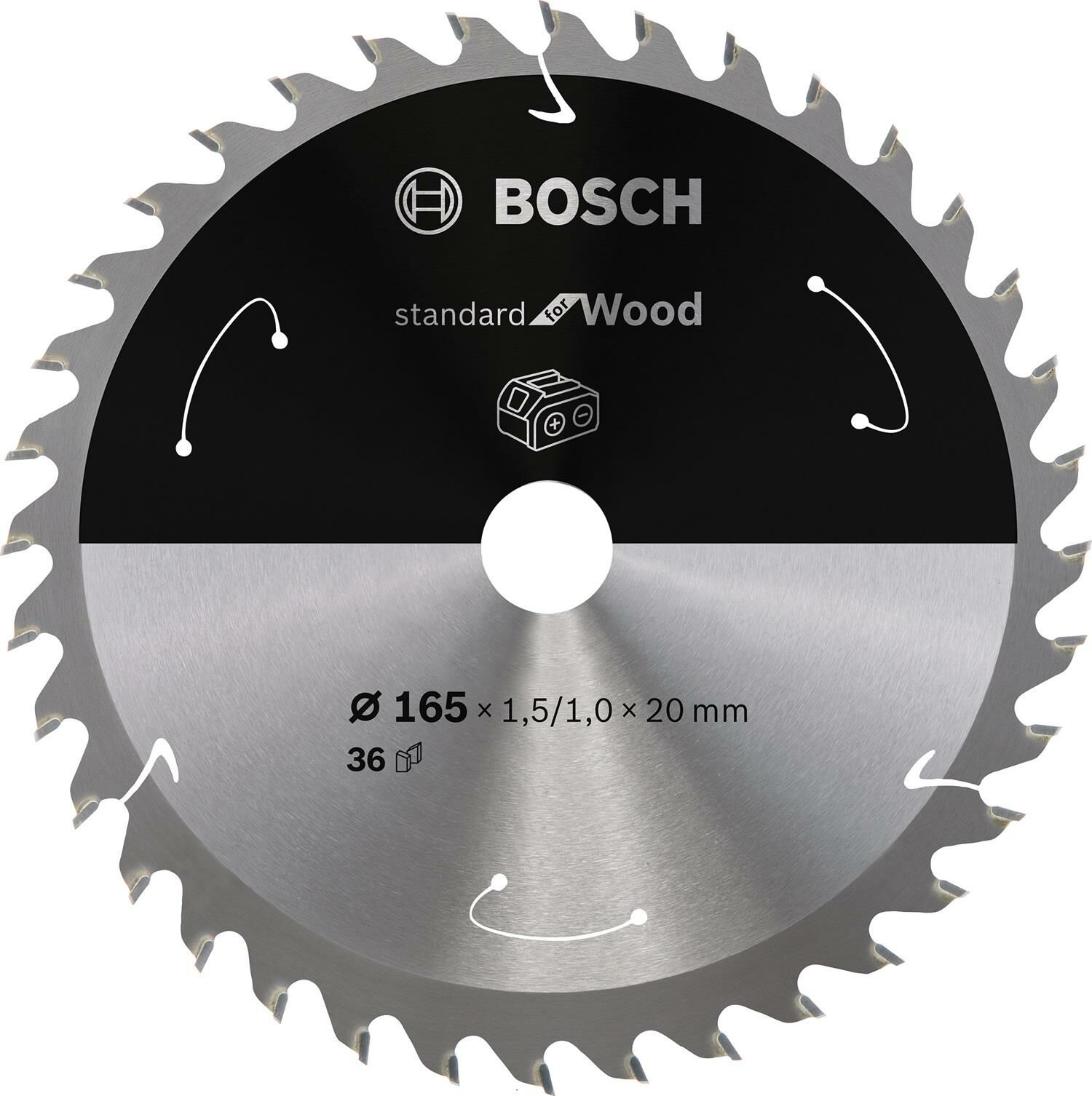 Bosch 165*20 mm 36 Diş Akülü Makineler için Ahşap Testere Bıçağı 2608837686