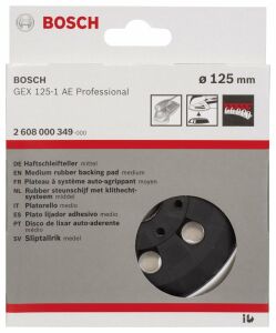 Bosch 125 mm Zımpara Tabanı Orta Sertlikte GEX 2608000349
