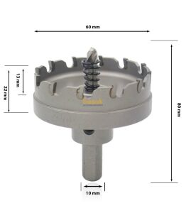 3Keego 60 mm Elmas Uçlu Paslanmaz İçin Panç HF50