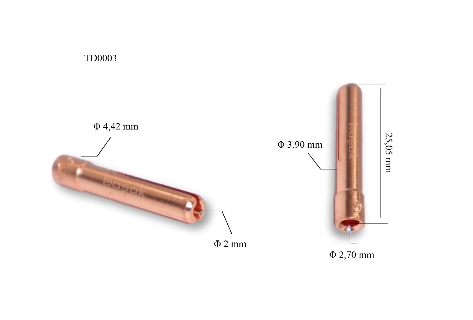 TD0003-20 2 mm Fındık Collet-Pens Tig 9-20 Trafimet
