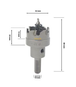 3Keego 32 mm Elmas Uçlu Paslanmaz İçin Panç HF50