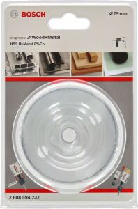 Metal ve Ahşap 79 mm Hss Bi-Metal %8 Kobaltlı Delik Testeresi BOSCH 2608594232