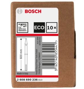 Bosch SDS Max Kırıcı Sivri Keski SDS-Max 600 mm 10'lu Eko 2608690236