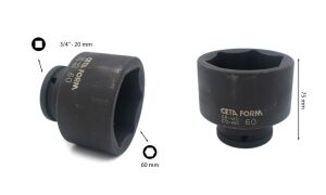 Ceta Form 60 mm 3/4” 6 Köşe Havalı Lokma Anahtar C72-H60