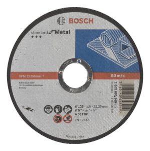 Bosch 125x1,6 mm Standart Kesme Metal Taşı Düz 2608603165