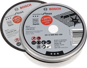 Bosch 115x1 mm Standart 10'lu Paslanmaz Kesme Taşı Rapido 2608603254