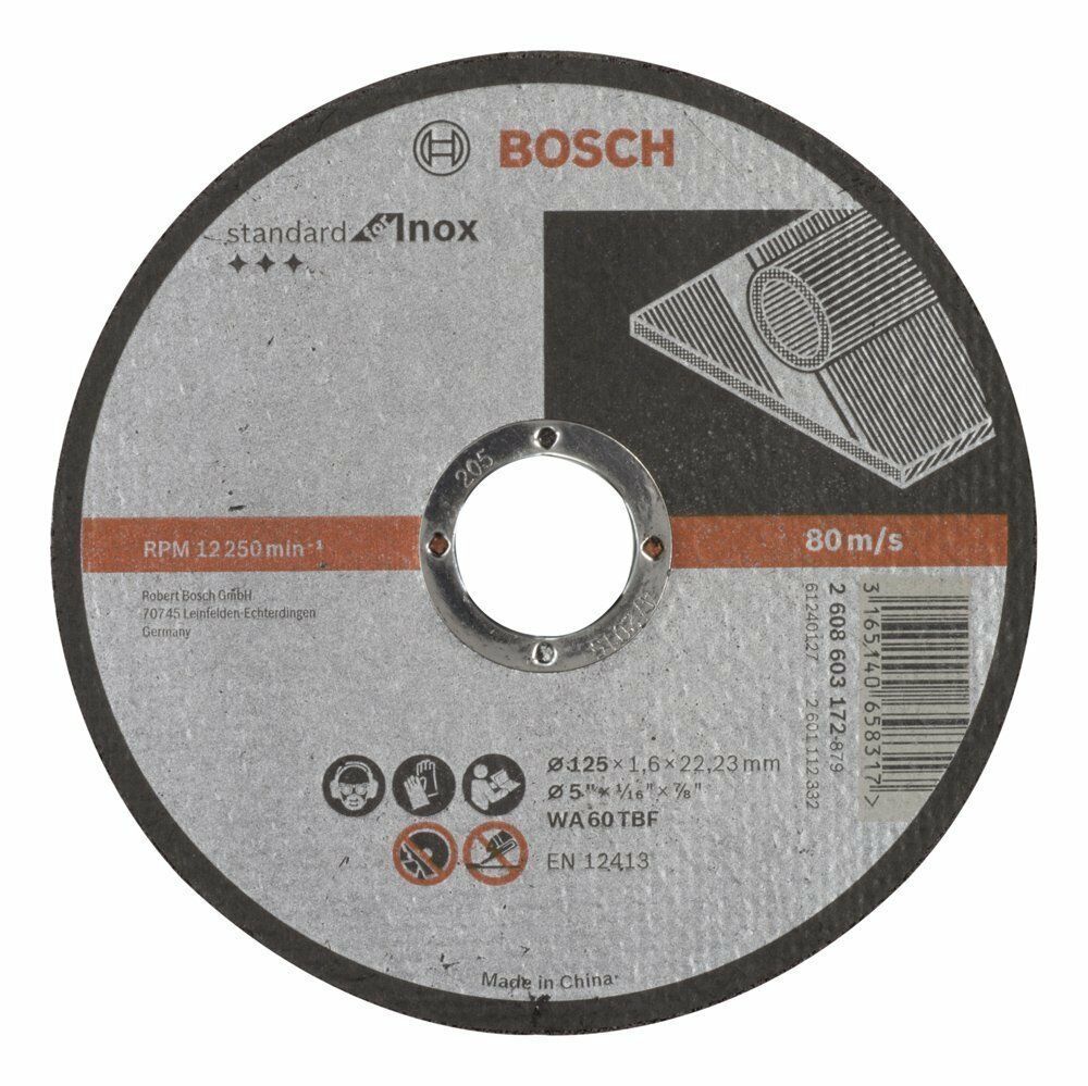 Bosch 125x1,6 mm Standart Inox-Paslanmaz Kesme Taşı 2608603172