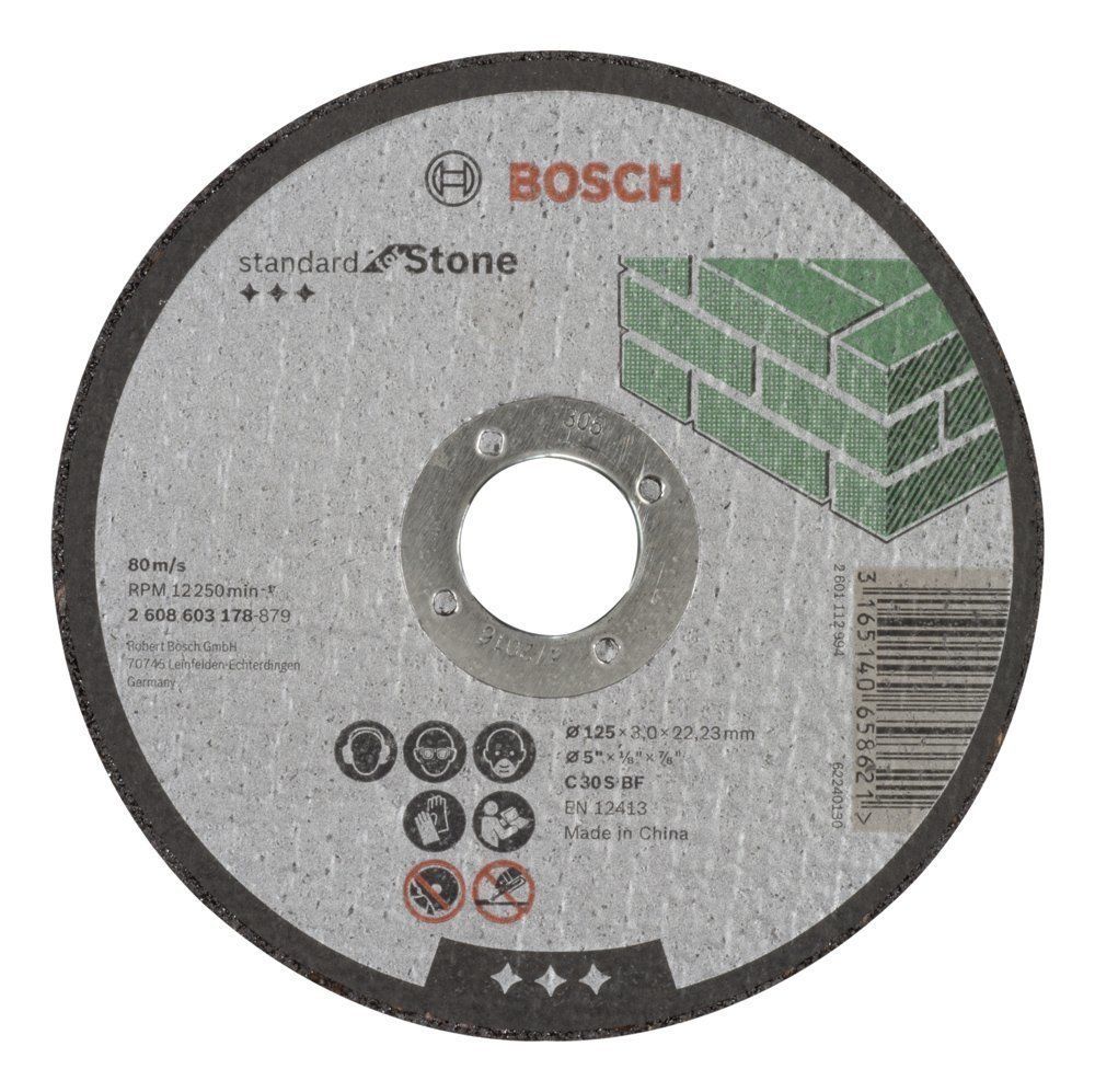Bosch 125x3 mm Standart Taş-Mermer Kesme Taşı Düz 2608603178