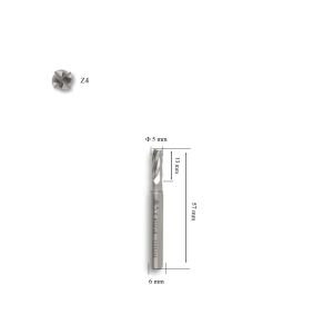 MTE 5 mm Parmak Freze Hss-Co8 DIN 844/B-N