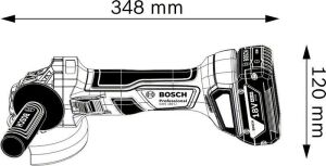 Bosch GWS 180-Li (2x4Ah.) Akülü Taşlama 125 mm (Kömürsüz Motor) 06019H9021