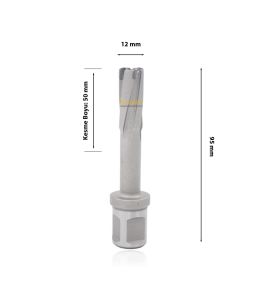 3Keego 12 x 50 mm TCT Elmas Manyetik Matkap Ucu HCB50