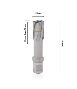 3Keego 20 x 50 mm TCT Elmas Manyetik Matkap Ucu HCB50