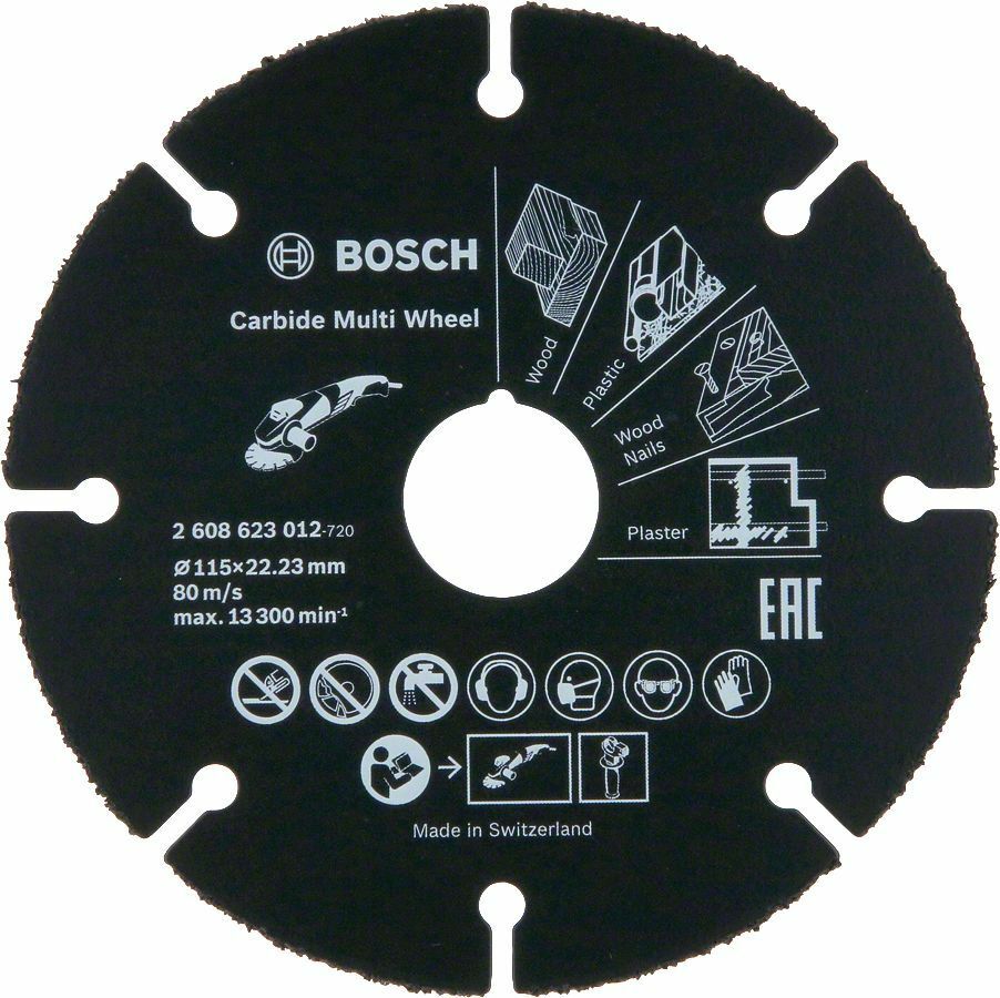 Bosch Carbide Multi Wheel 115 mm Çok Amaçlı Kesici 2608623012
