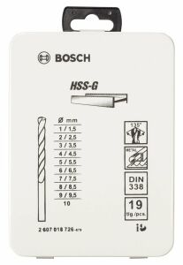 Bosch HSS-G 1 - 10 mm Metal Matkap Ucu Seti 19 Parça 2607018726