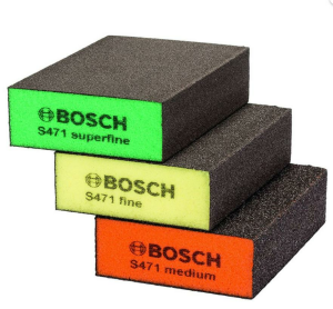 Bosch S471 Dört Taraflı Takoz Sünger Zımpara 3'lü Set 2608621253