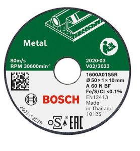Bosch Easy Cut Kesme Taşı 50*1 mm 3'lü 1600A01S5Y