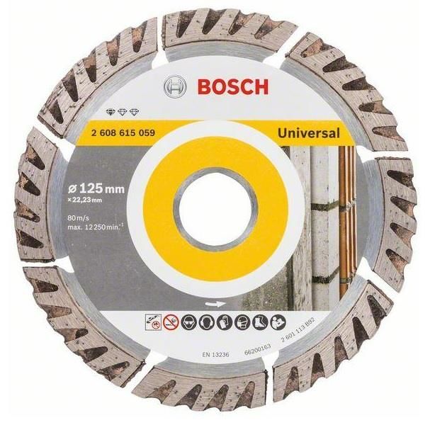 Bosch 125mm Genel Yapı Malzemeleri İçin Elmas Kesme Diski 2608615059