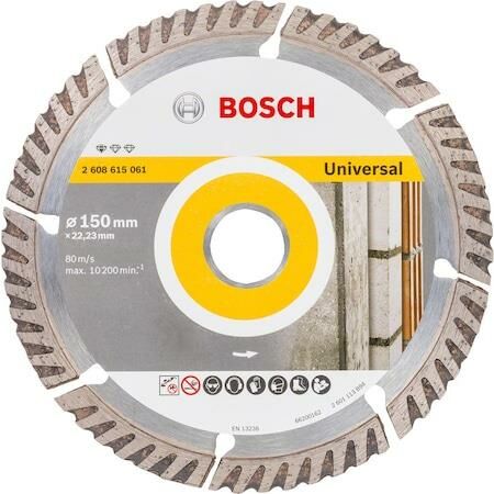 Bosch 150mm Genel Yapı Malzemeleri İçin Elmas Kesme Diski 2608615061