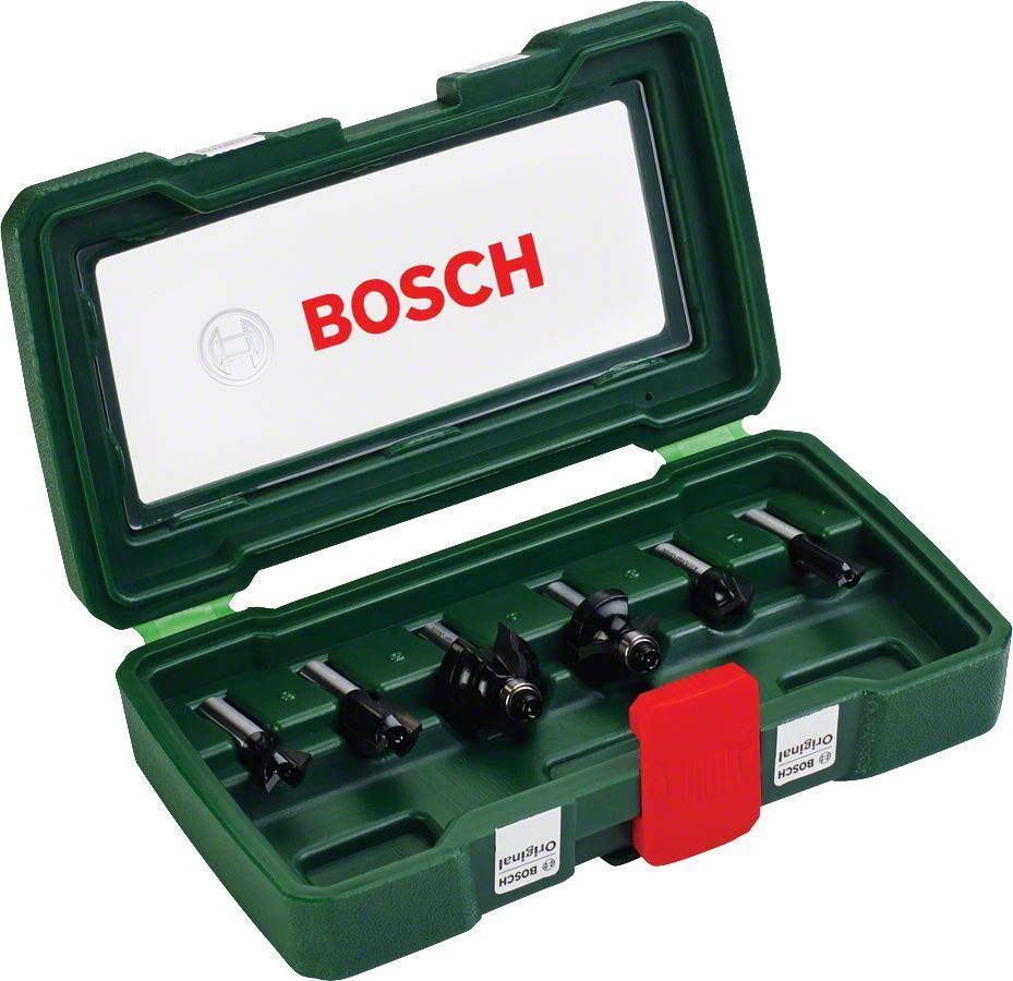 Bosch 6 Parça Freze Seti 8 mm Şaftlı 2607019463