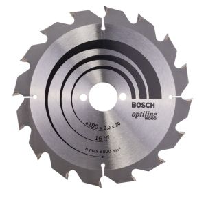 Bosch Optiline Ahşap 190x30 mm 16 Diş Daire Testere Bıçağı 2608641184
