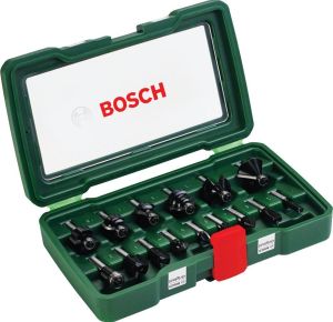 Bosch 15 Parça Freze Seti 8 mm Şaftlı 2607019469
