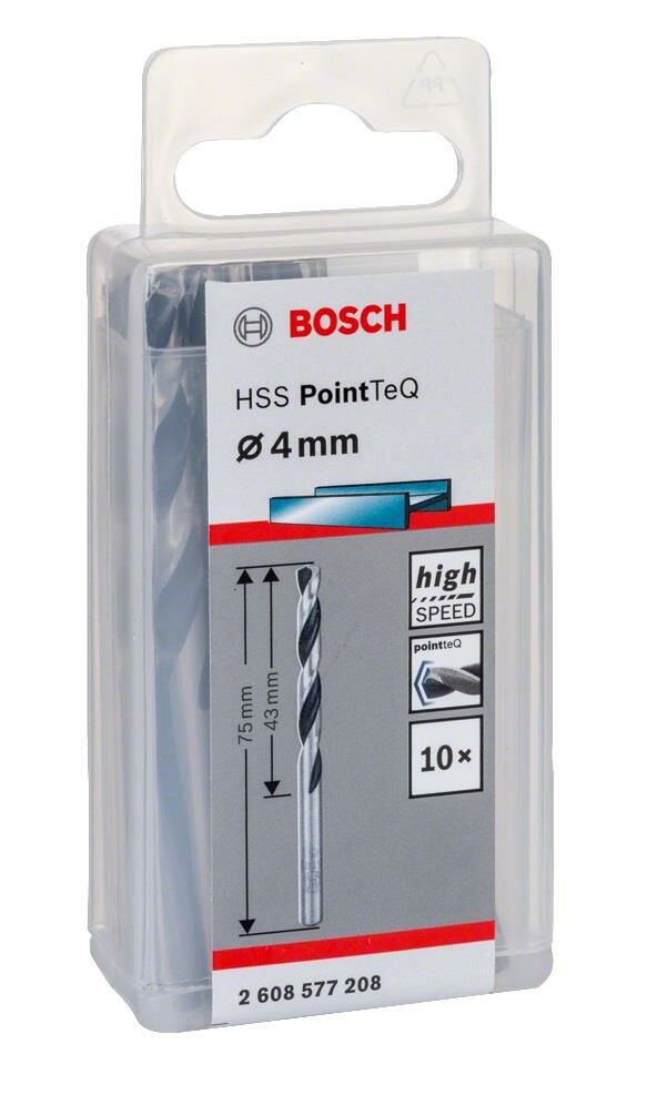 Bosch HSS PointeQ 4 mm 10'lu Metal Matkap Ucu 2608577208
