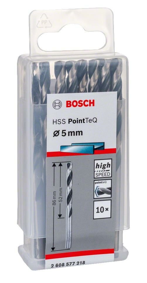 Bosch HSS PointeQ 5 mm 10'lu Metal Matkap Ucu 2608577218