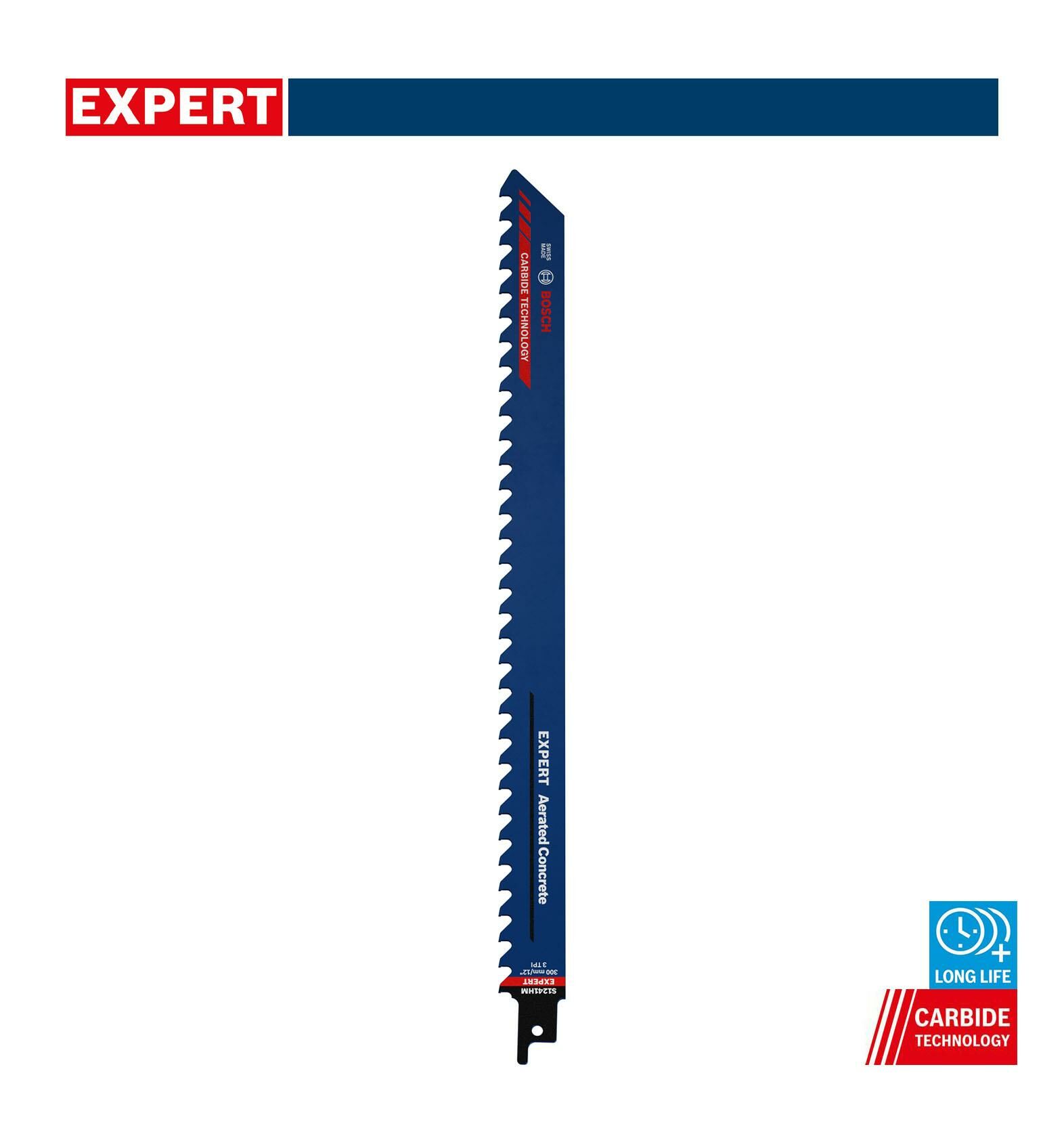 Bosch Expert S 1241 HM Gözenekli Beton 300 mm 3'lü Panter Testere 2608900411