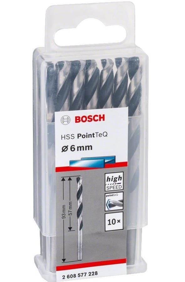 Bosch HSS PointeQ 6 mm 10'lu Metal Matkap Ucu 2608577228
