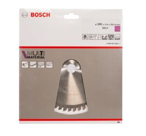 Bosch Multi Material 190*20/16mm 54 Diş Elmas Daire Testere Bıçağı 2608640508