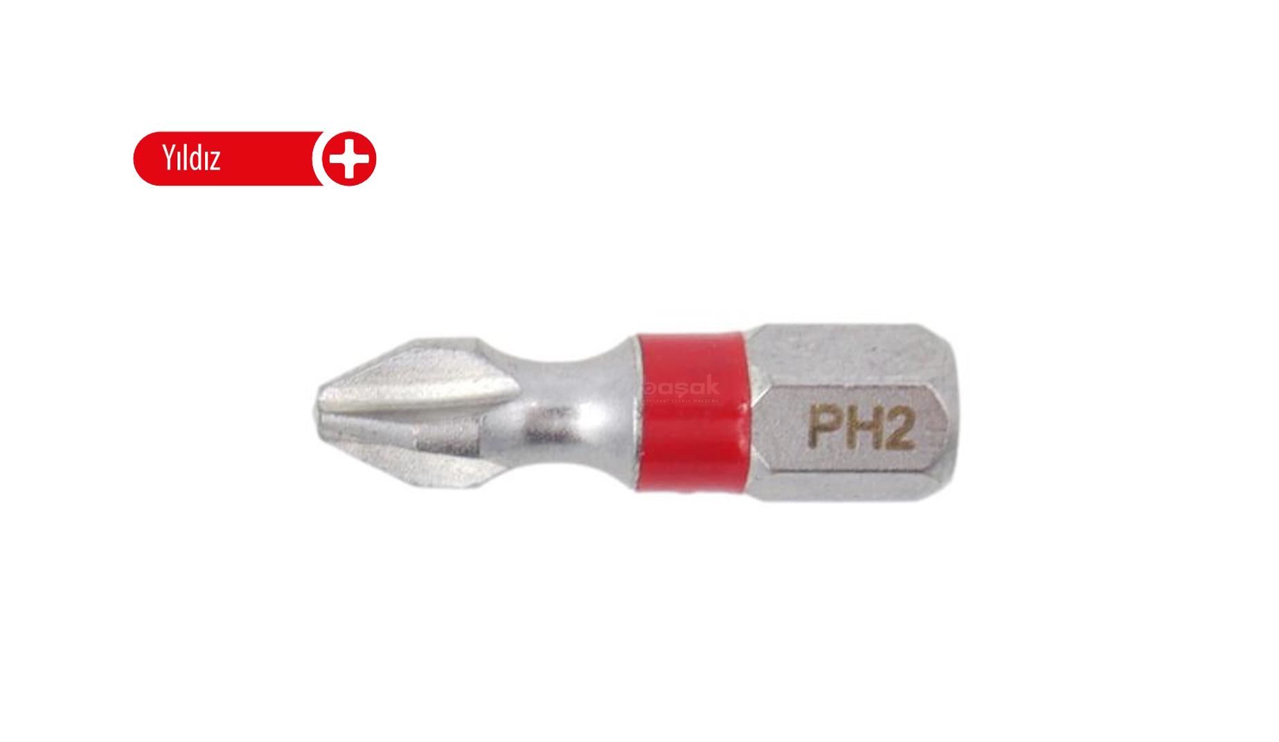 Ceta Form PH2 x 25 mm Yıldız Bits Uç Renk Kodlu CB/252TC