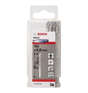 Bosch HSS-G 4,8x86 mm Metal Matkap Ucu 10'lu Paket 2608595334