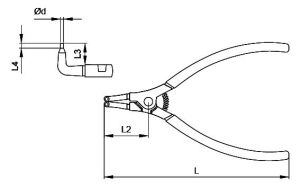 Ceta Form 310 mm Dış Segman Pensesi Eğri Uçlu-Yaylı E66-44-0310