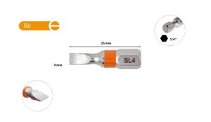 Ceta Form 4.0 x 25 mm Düz Bits Uç Renk Kodlu CB/611TC