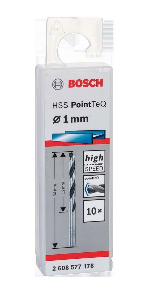 Bosch HSS PointeQ 1 mm 10'lu Metal Matkap Ucu 2608577178