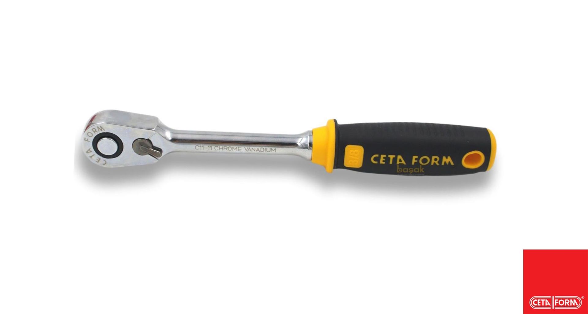 Ceta Form C11-11 3/8” Düğmeli Cırcır Kolu (Kompakt Kafa)