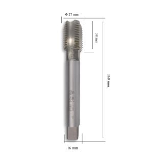 MTE M27 Düz Makine Kılavuzu İnce Şaftlı HSSE DIN 376/C