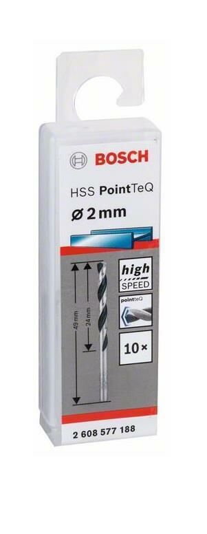 Bosch HSS PointeQ 2 mm 10'lu Metal Matkap Ucu 2608577188