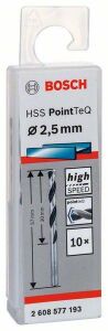 Bosch HSS 2,5 mm PointeQ Metal Matkap Ucu 10'lu 2608577193