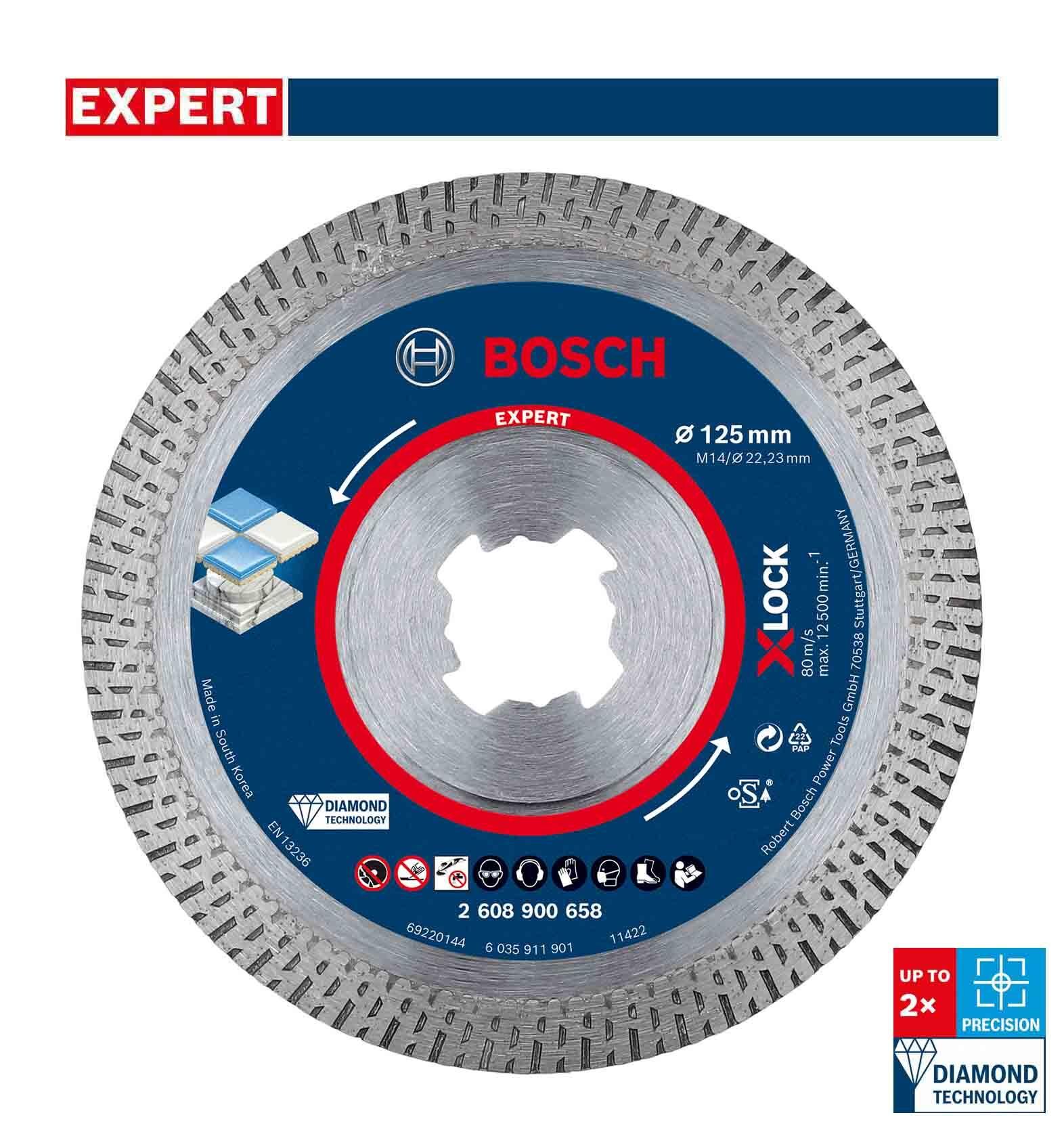 Bosch Expert 125 mm X-LOCK Elmas Kesme Disk Sert Fayans 2608900658