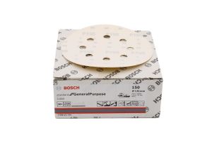 Bosch C450 125 mm 8 Delikli 150 Kum Zımpara Kağıdı 50'li 2608621744