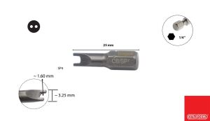 Ceta Form 04x25 mm Spanner U Tip Bits Uç CB/SP04